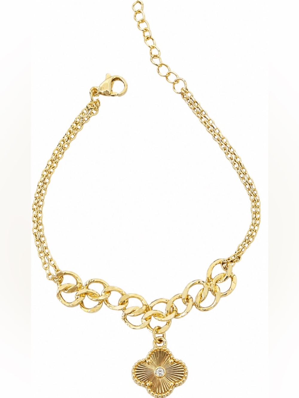 Quatrefoil Gold Clover Charm Bracelet | Alhambra Style | Quiet Luxury Jewelry